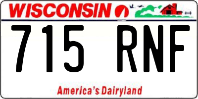 WI license plate 715RNF