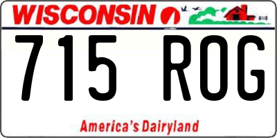WI license plate 715ROG