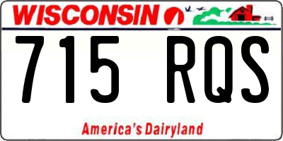 WI license plate 715RQS
