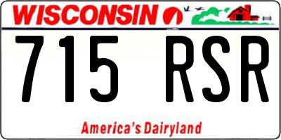 WI license plate 715RSR