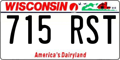 WI license plate 715RST