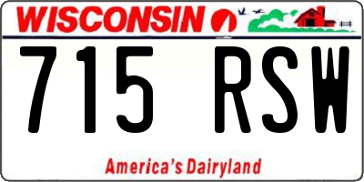 WI license plate 715RSW