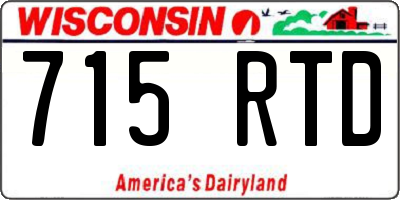 WI license plate 715RTD