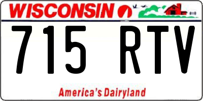 WI license plate 715RTV