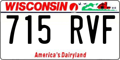 WI license plate 715RVF