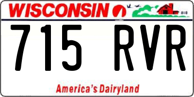 WI license plate 715RVR
