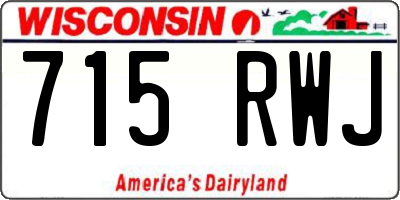 WI license plate 715RWJ