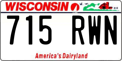 WI license plate 715RWN