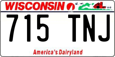 WI license plate 715TNJ