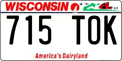 WI license plate 715TOK