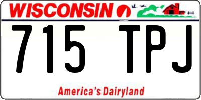 WI license plate 715TPJ