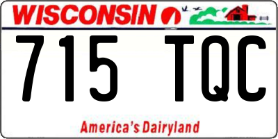 WI license plate 715TQC