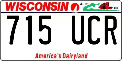 WI license plate 715UCR