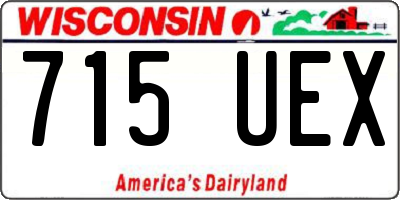 WI license plate 715UEX