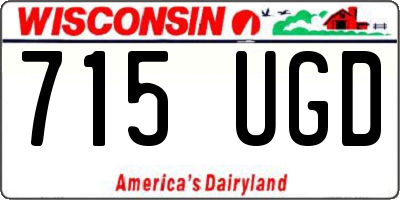 WI license plate 715UGD