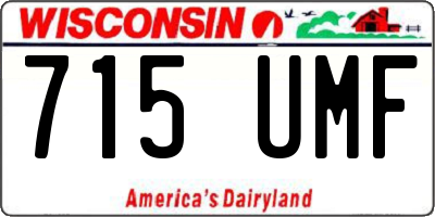 WI license plate 715UMF
