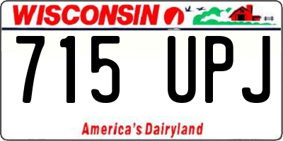 WI license plate 715UPJ