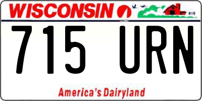 WI license plate 715URN