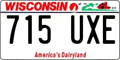 WI license plate 715UXE
