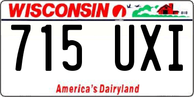 WI license plate 715UXI