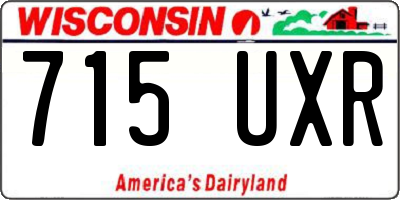 WI license plate 715UXR