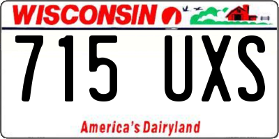WI license plate 715UXS