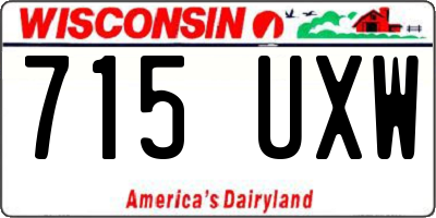 WI license plate 715UXW