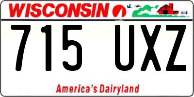 WI license plate 715UXZ