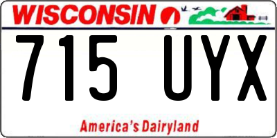 WI license plate 715UYX