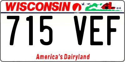 WI license plate 715VEF