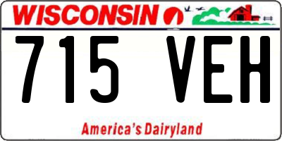 WI license plate 715VEH