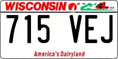 WI license plate 715VEJ