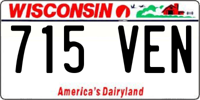 WI license plate 715VEN