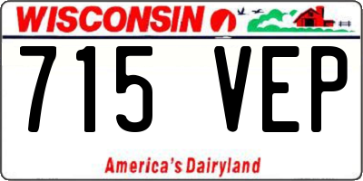 WI license plate 715VEP
