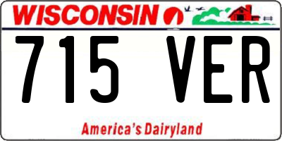 WI license plate 715VER