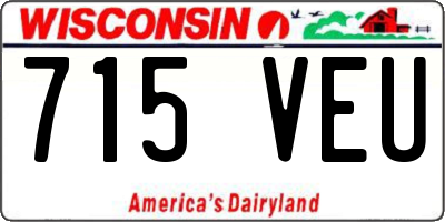 WI license plate 715VEU