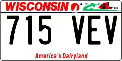 WI license plate 715VEV