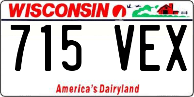 WI license plate 715VEX