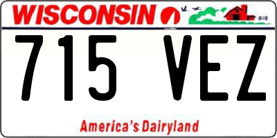 WI license plate 715VEZ