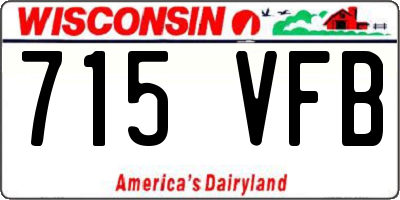 WI license plate 715VFB