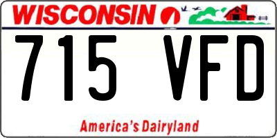 WI license plate 715VFD