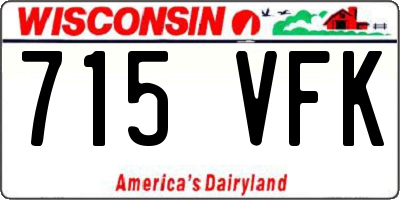 WI license plate 715VFK