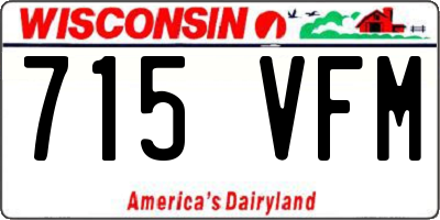 WI license plate 715VFM