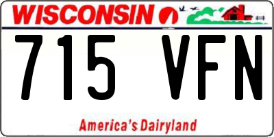 WI license plate 715VFN