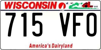 WI license plate 715VFO