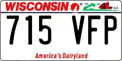 WI license plate 715VFP