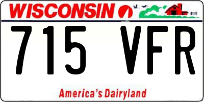 WI license plate 715VFR
