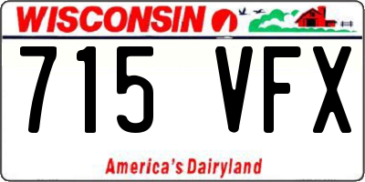 WI license plate 715VFX