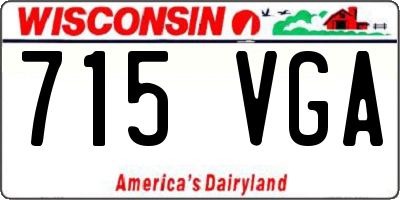 WI license plate 715VGA