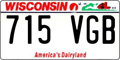 WI license plate 715VGB